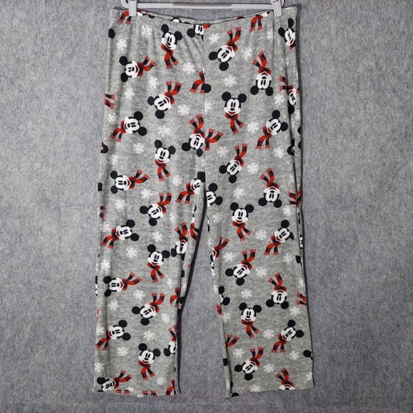 Disney Other - Disney‎ Women Pajama Pants Plus 1X Holiday Mickey Mouse Christmas Fleece Pull On